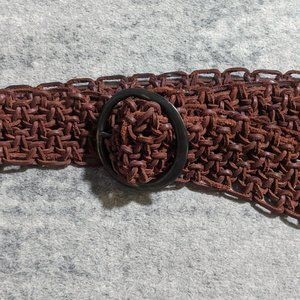 Vintage Braided Leather Belt